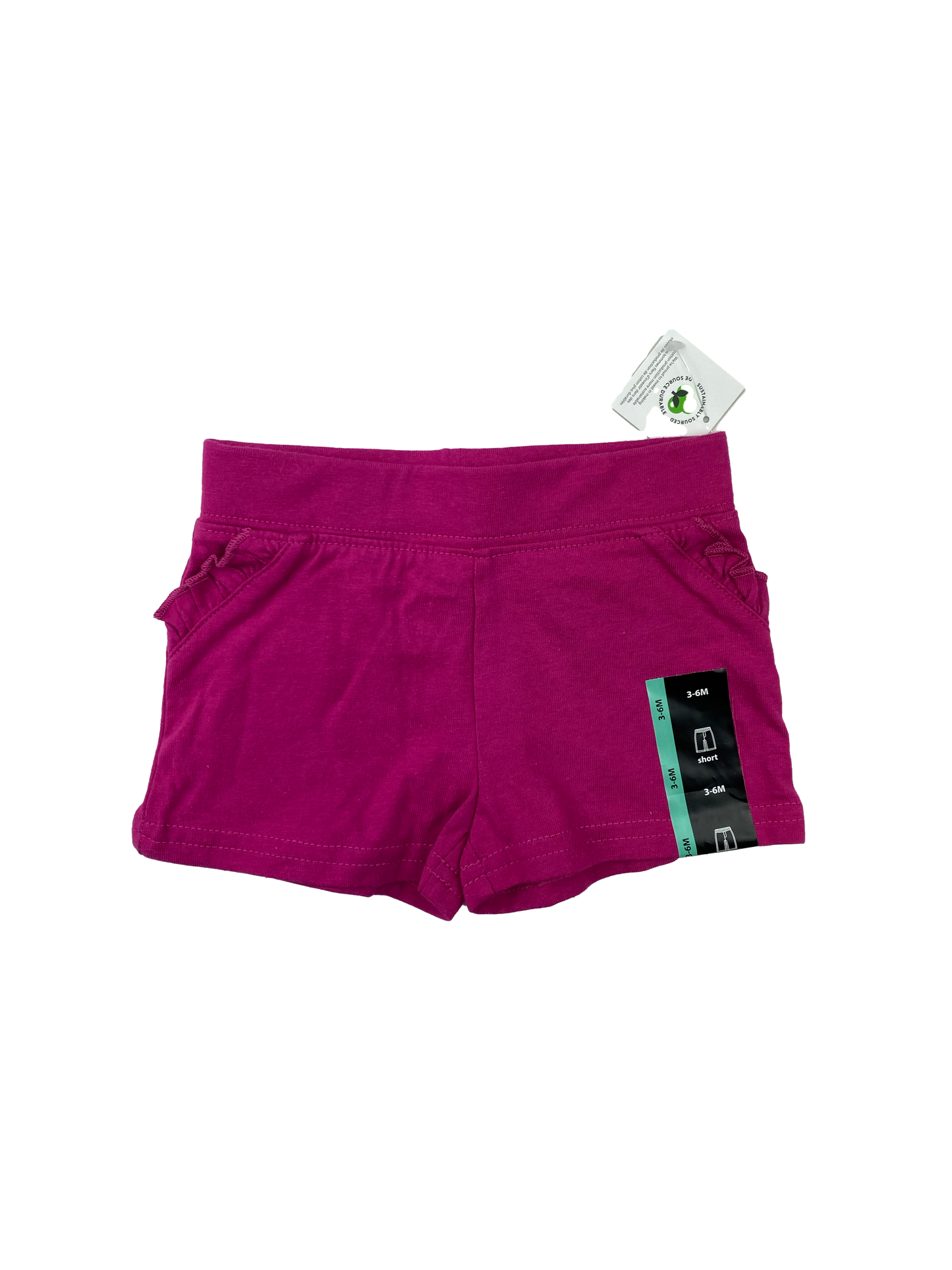 George Pink Shorts with Ruffled Pockets 3-6M