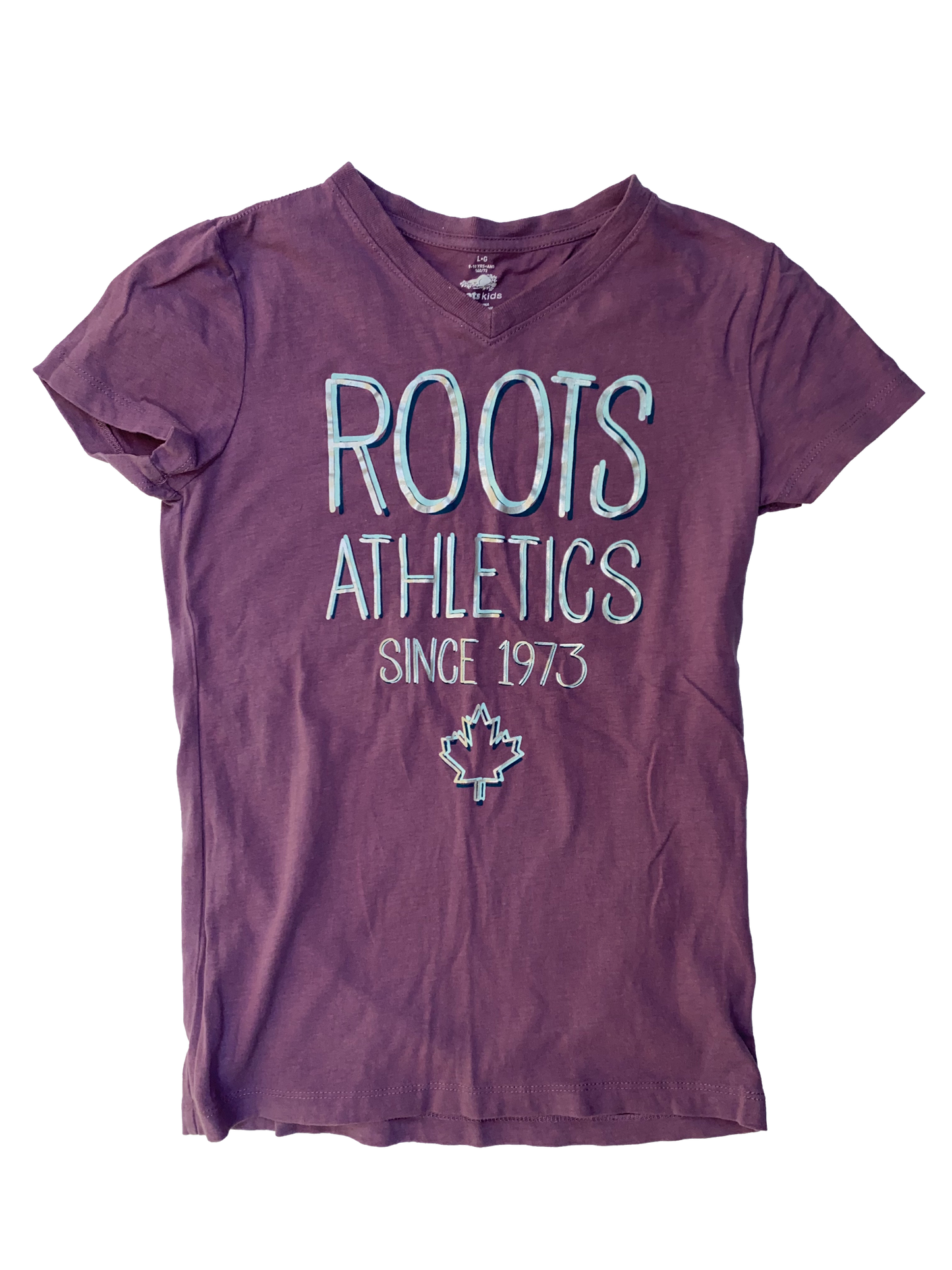 Roots Purple Shirt with "Roots Athletics 1973" 9-10