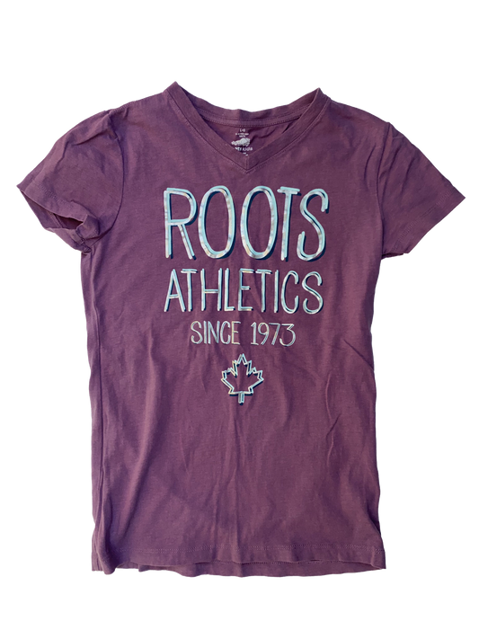 Roots Purple Shirt with "Roots Athletics 1973" 9-10