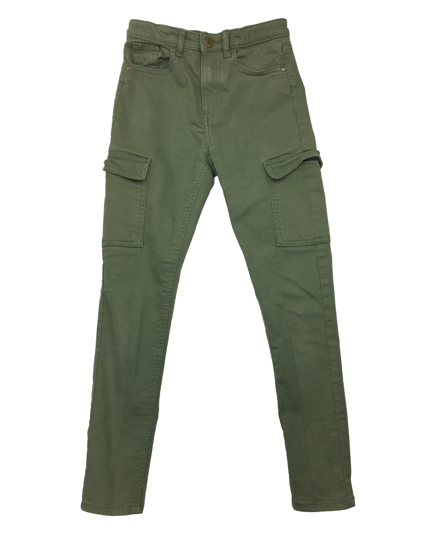 H&M Green Cargo Pant Straight Leg 9-10