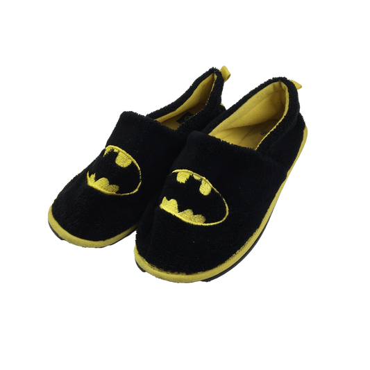 Black & Yellow Batman Slippers 2-3