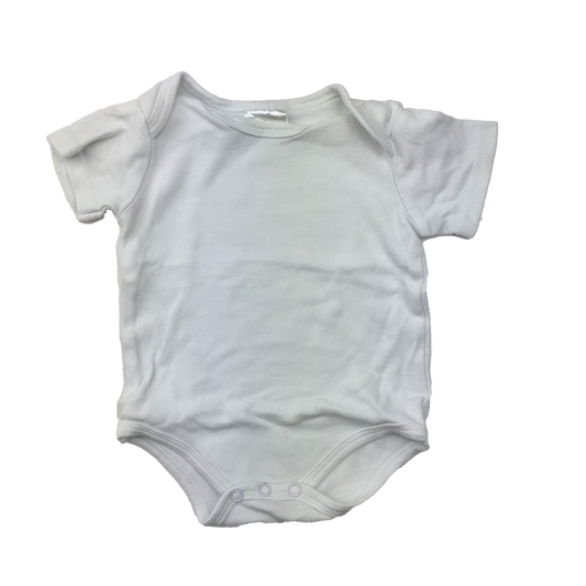 Baby Time White Onesie 0-3M