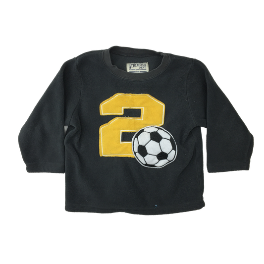 The Children's Place Grey Pull-Over Sweater with Soccer Ball 24M