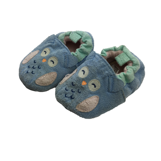 Carter's Blue Owl Slippers 6-12M