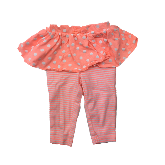 Carter's Bright Orange Leggings with Skirt 6M