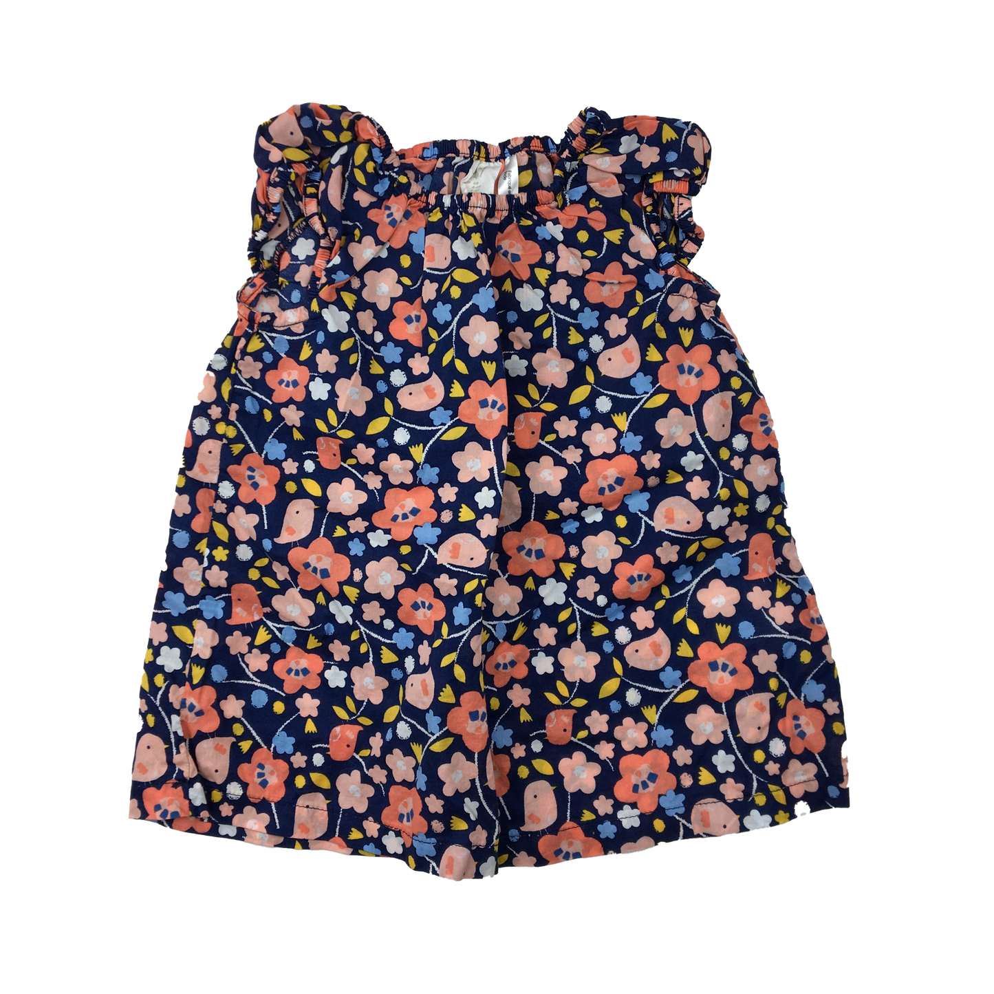 H&M Multicoloured Floral Short Sleeve Dress with Bloomers 4-6M