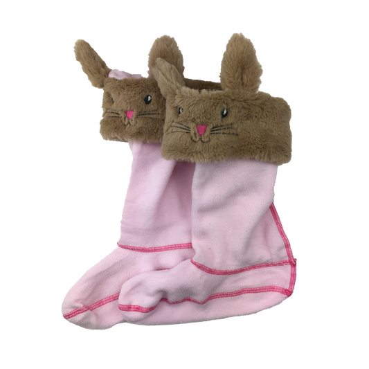 Pink Bunny Slippers 1Y