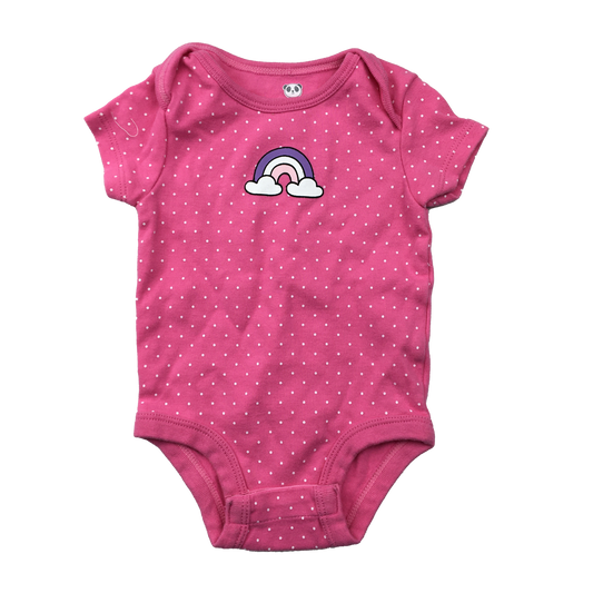 Roco Co Pink Polka Dot Onesie with Rainbow 3M