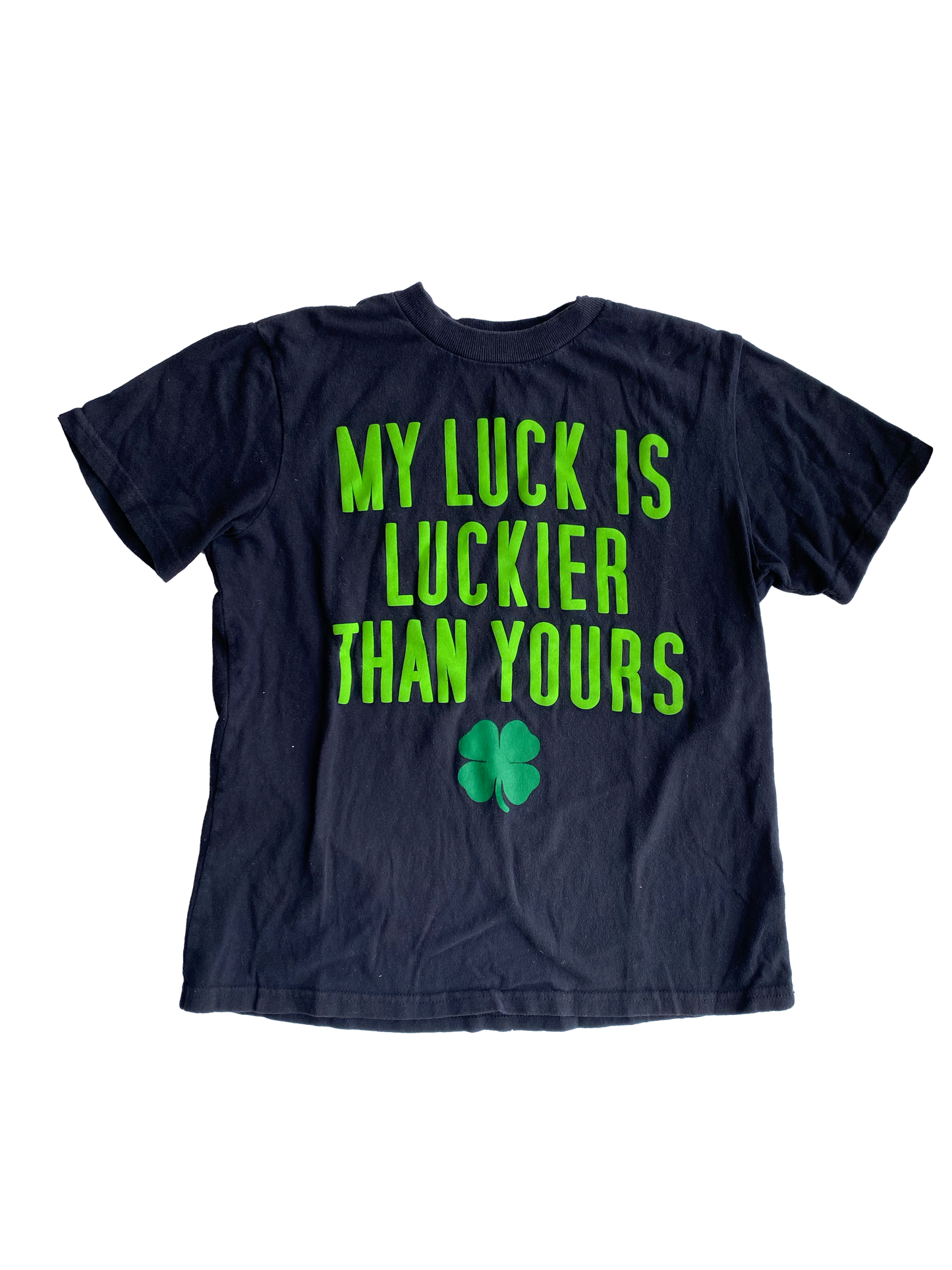 Aeropostale Black T-Shirt "My Luck is Luckier Than Yours" 10