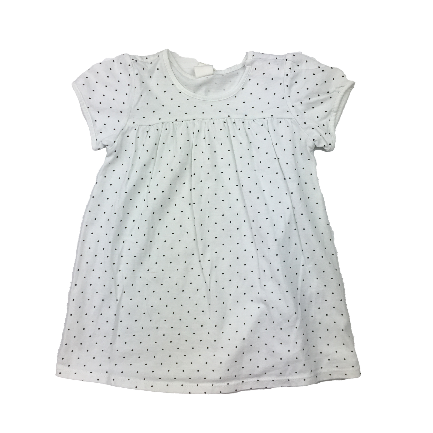 H&M White Dress with Black Polka Dots 12-18M