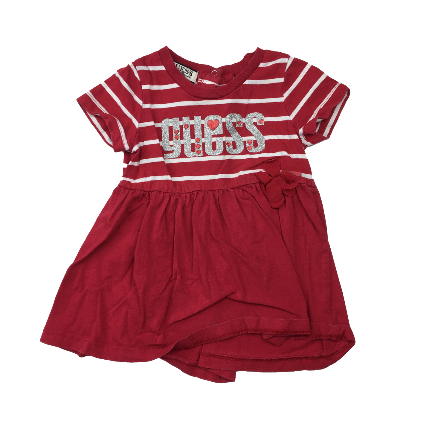 Guess Red & White Stipe Top Dress 18M