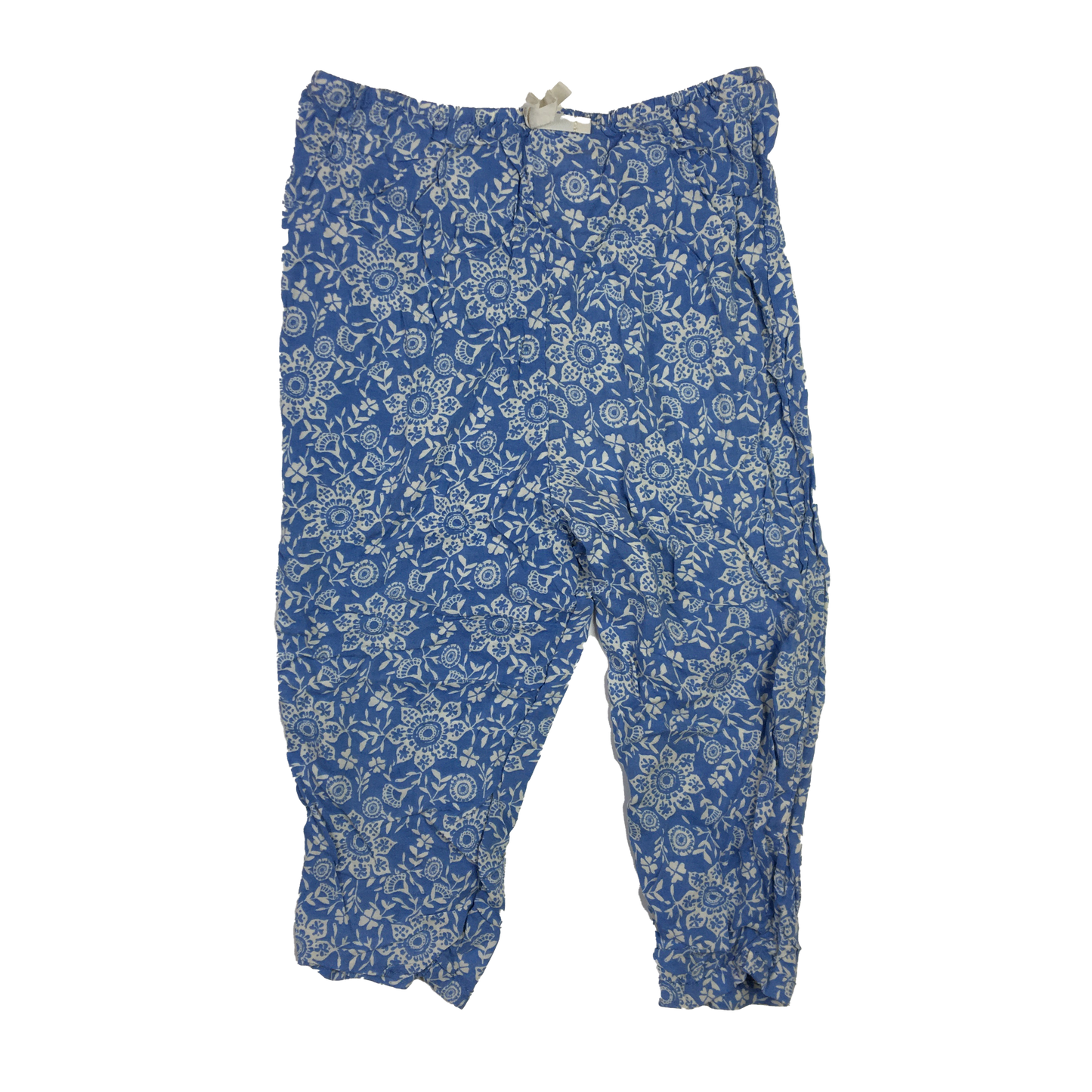 Baby B'Gosh Blue Pull-On Pants with Flowers 24M