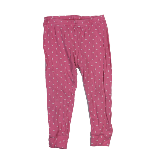 Carter's Pink PJ Bottoms with White Polka Dots 2T