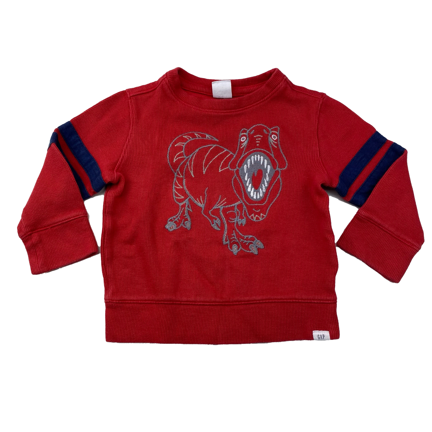 Gap Red Pull Over Sweater with Dinosaur 18-24M