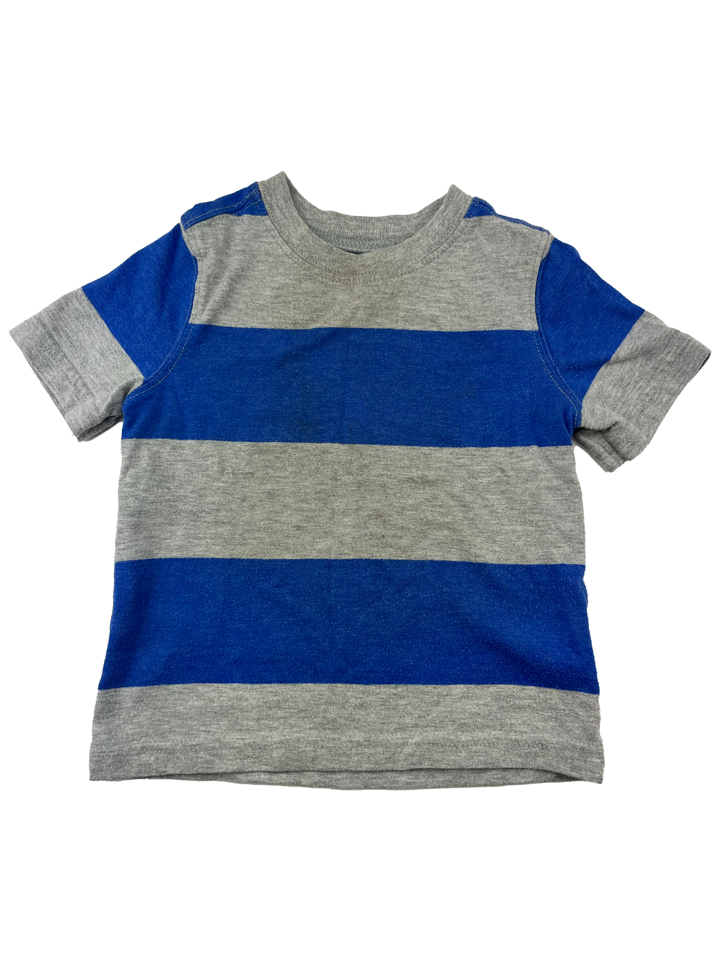 Old Navy Grey & Blue Striped T-Shirt 18-24M