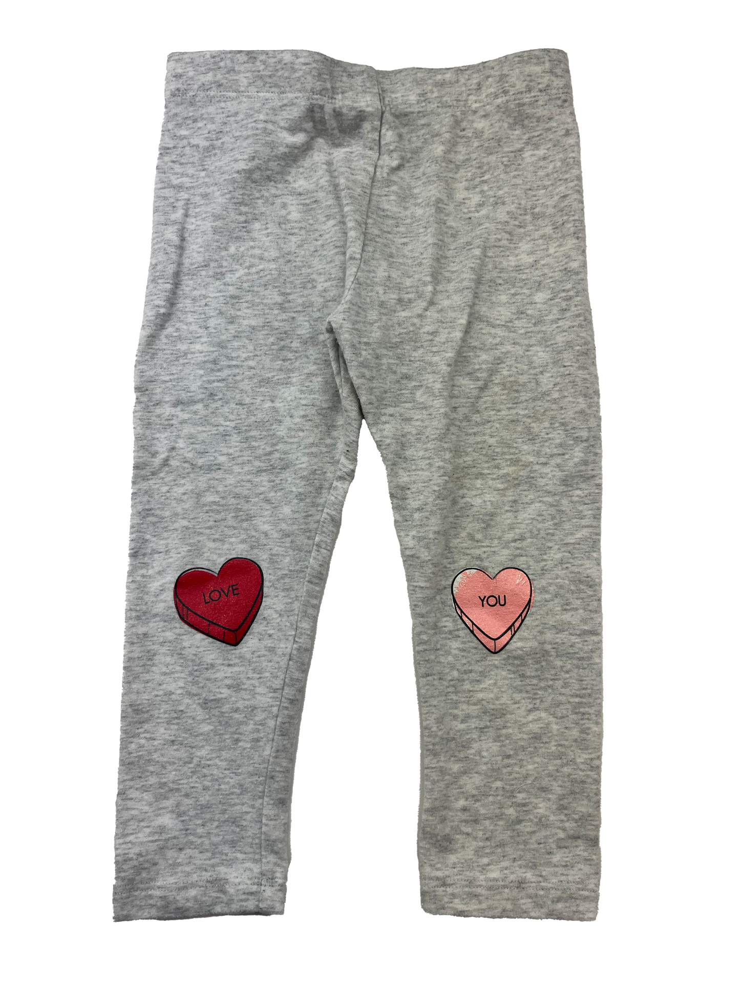 George Grey Leggings with Hearts on Knees 18-24M