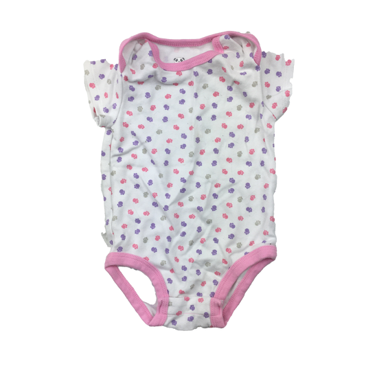Roco Co White Onesie with Coloured Paws 9M