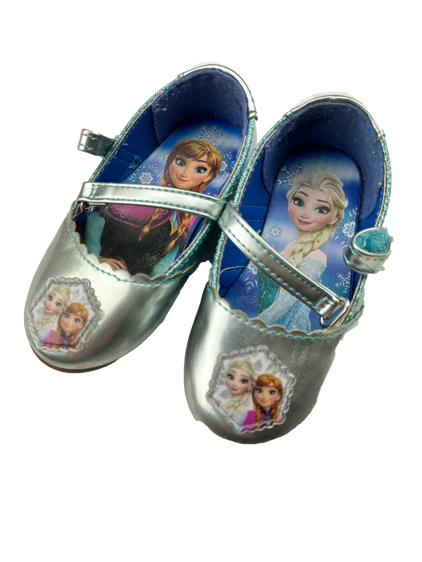 Disney Frozen Anna & Elsa Turquoise Ballet Flats 6