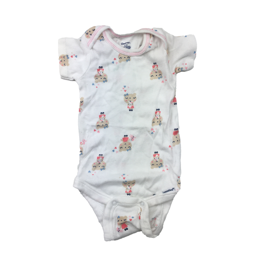 Gerber White Onesie with Little Bears 0-3M