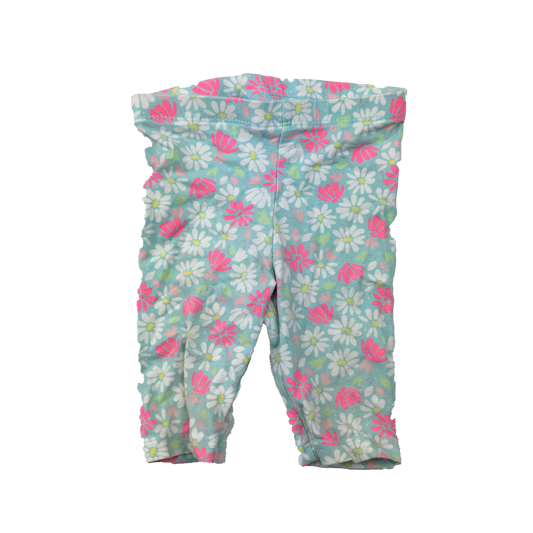 Circo Green Leggings with Flowers 12M