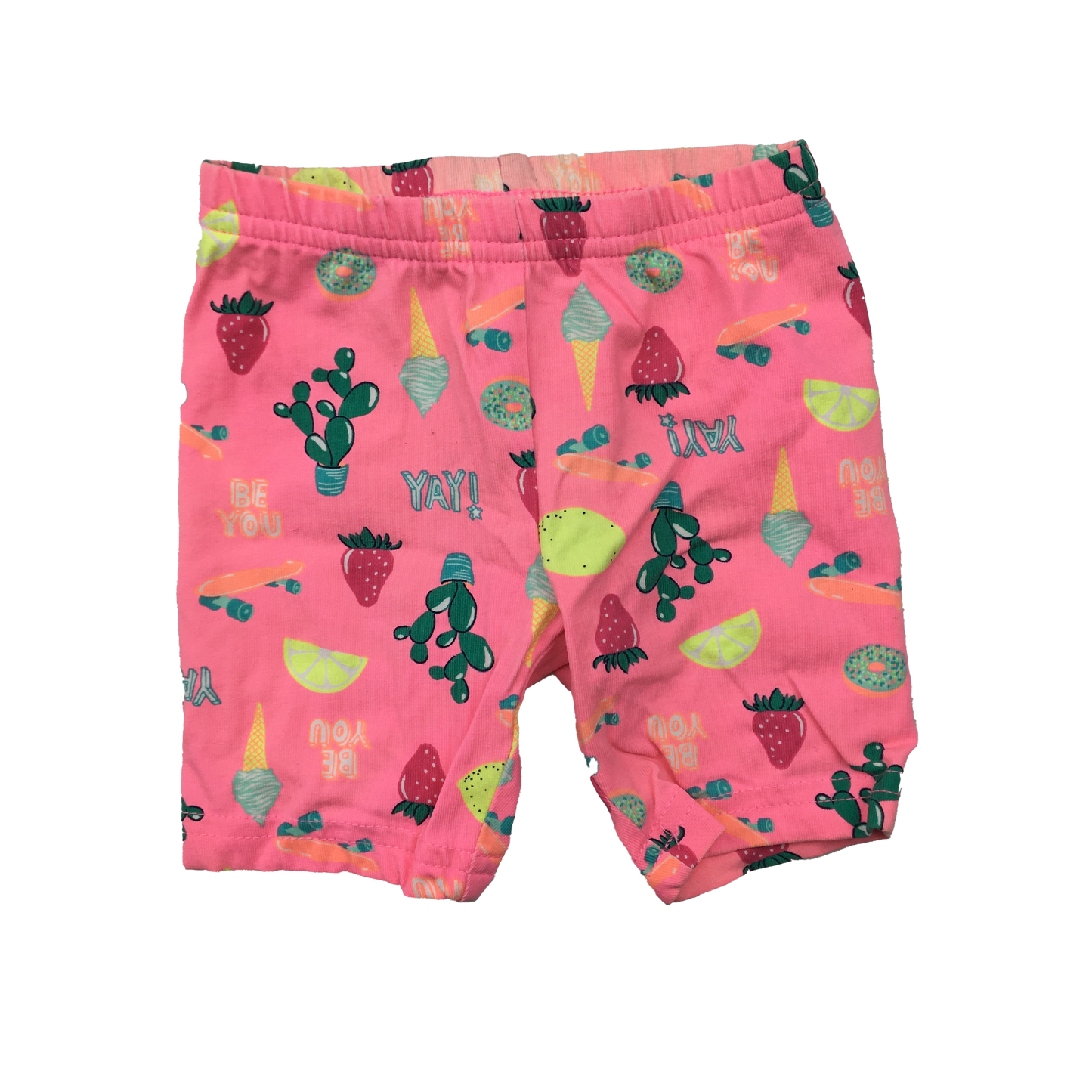 Carter's Pink Shorts with Cactus and Treats 12M