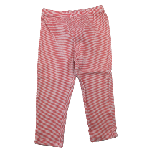 Child of Mine Pink & White Striped Leggings 24M