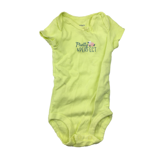 Carter's Green Onesie "Pretty Perfect" 3M