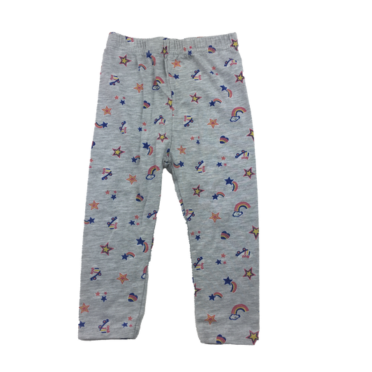 Monkey Bars Grey Leggings Rainbows 18M