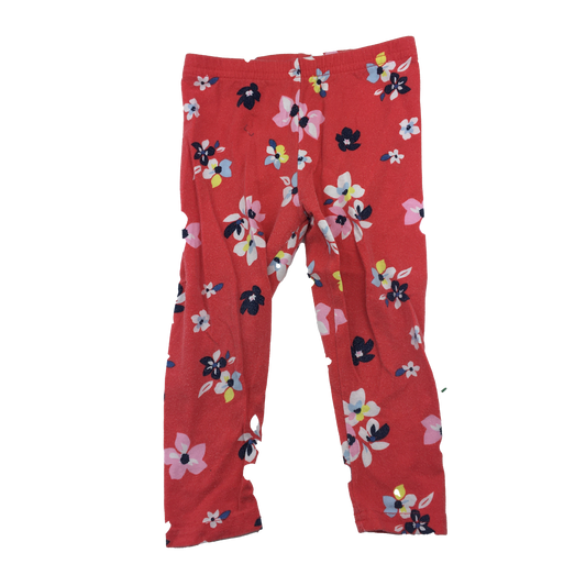 Carter's Red Floral Leggings 24M