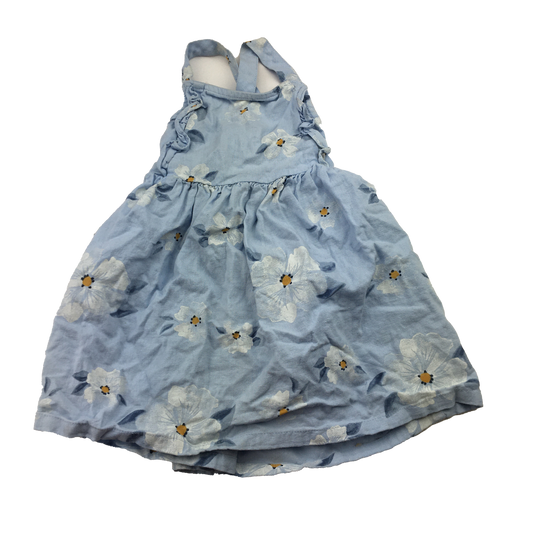 Carter's Blue Sun Dress with White Orchids 2T