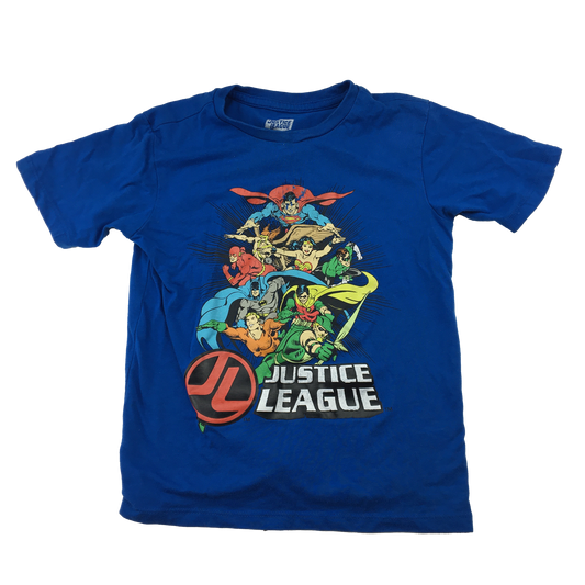 Justice League Blue T-Shirt with Justice League Heroes 4-5