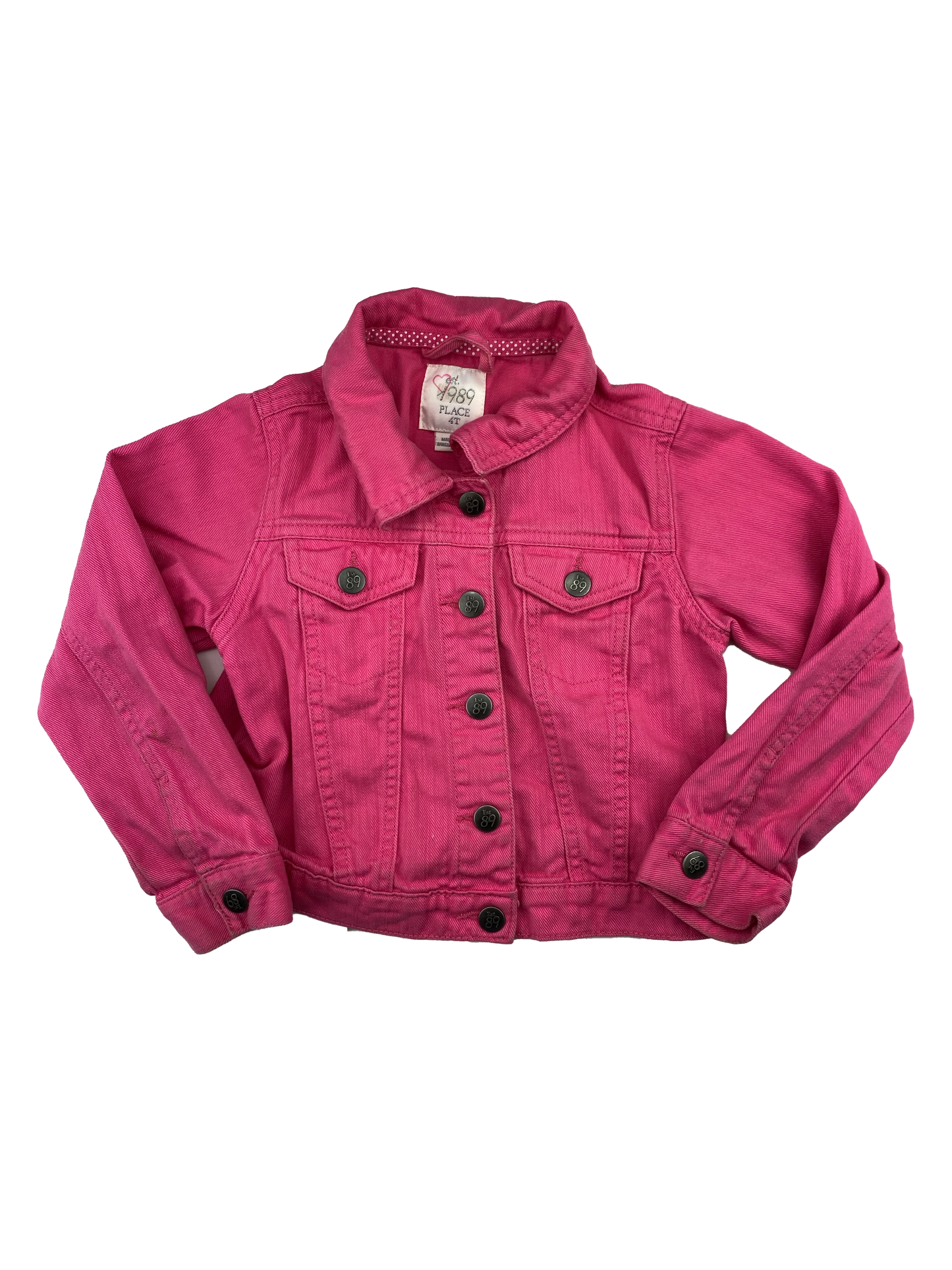 ❗️Stain: The Children's Place Pink Jean Jacket 4T