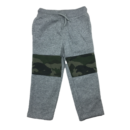 Old Navy Grey Sweatpants & Camouflage Knee Patch 18-24M