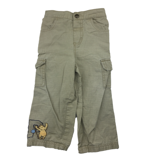 Disney Green Casual Pants with Winnie The Poo 18-24M