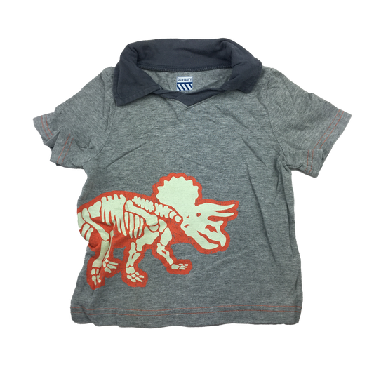 Old Navy Grey T-Shirt with Dinosaur 18-24M