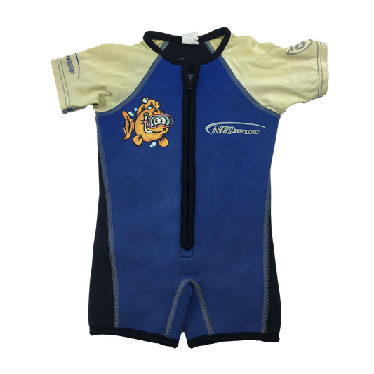 Neosport Blue with Yellow Sleeves Sun Suit 1