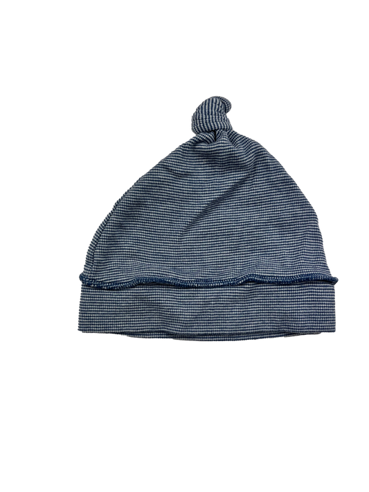 George Blue Checked Beanie Hat 0-9M