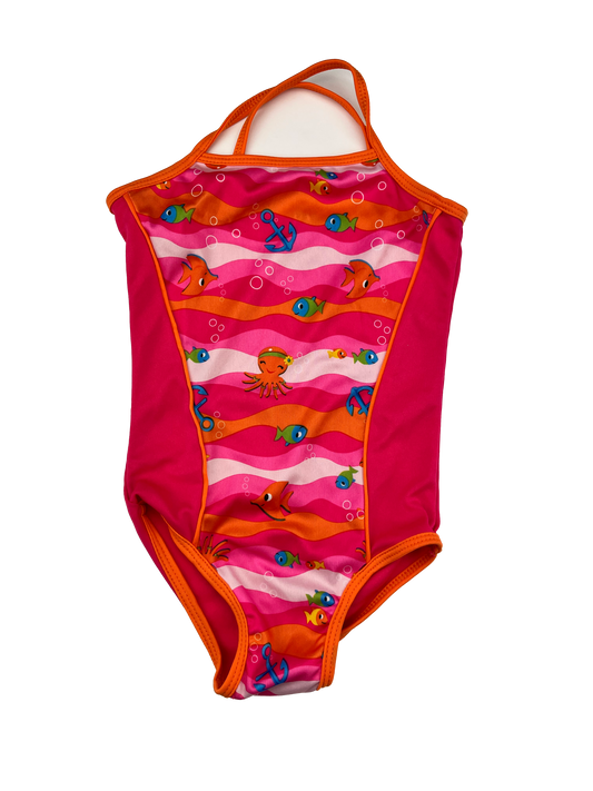Pink Swimsuit with Fish 18-24M