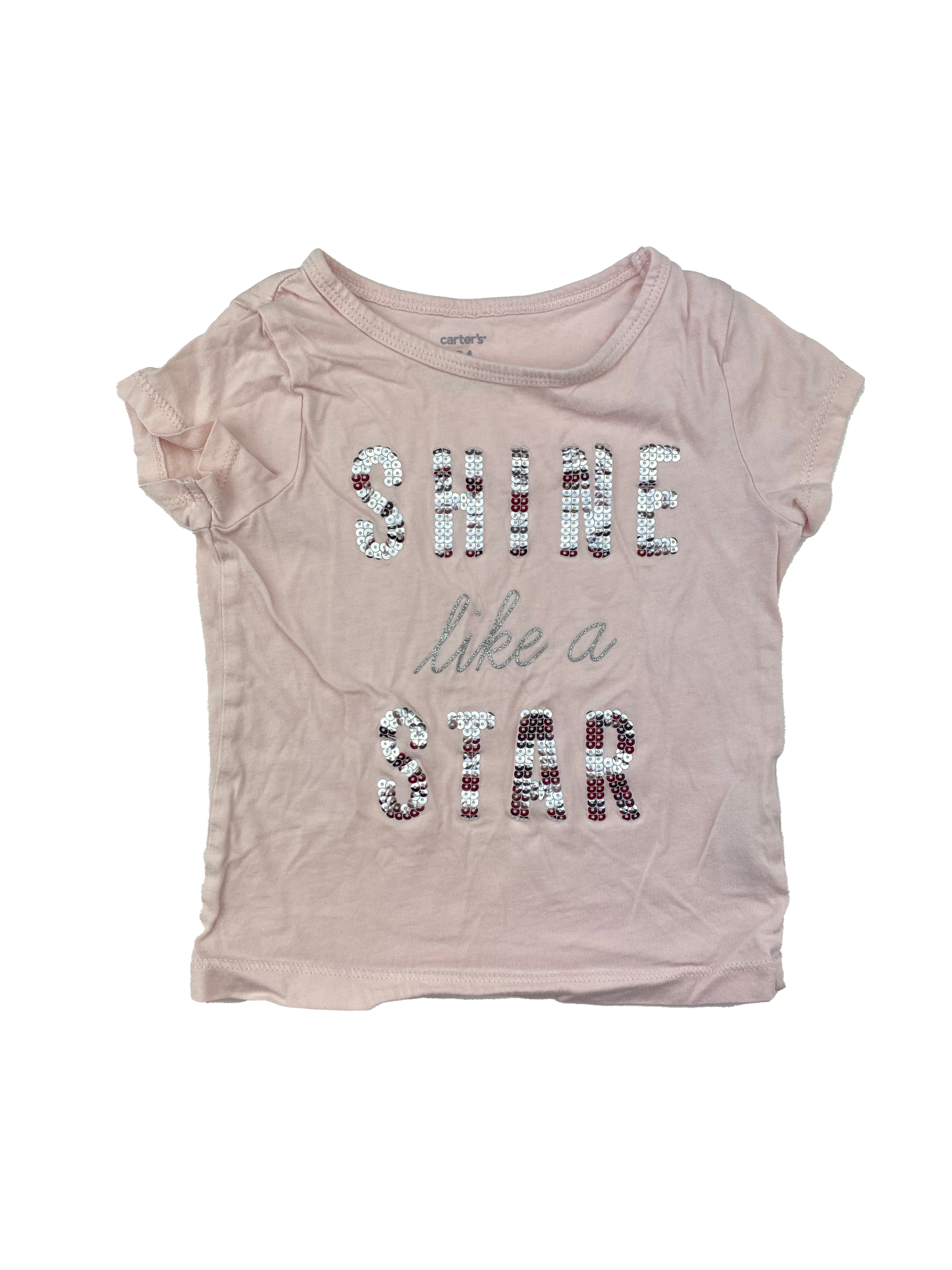 Carter's Pink T-Shirt with "Shine Like A Star" 24M