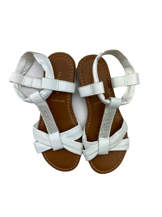 Mariella White Sandals with Beads 11