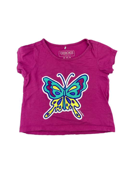 Cherokee Pink T-Shirt with Butterfly 24M