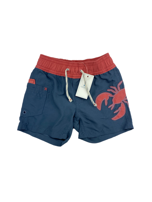 Baby Gap Blue & Red Swim Trunks with Lobster 0-3M