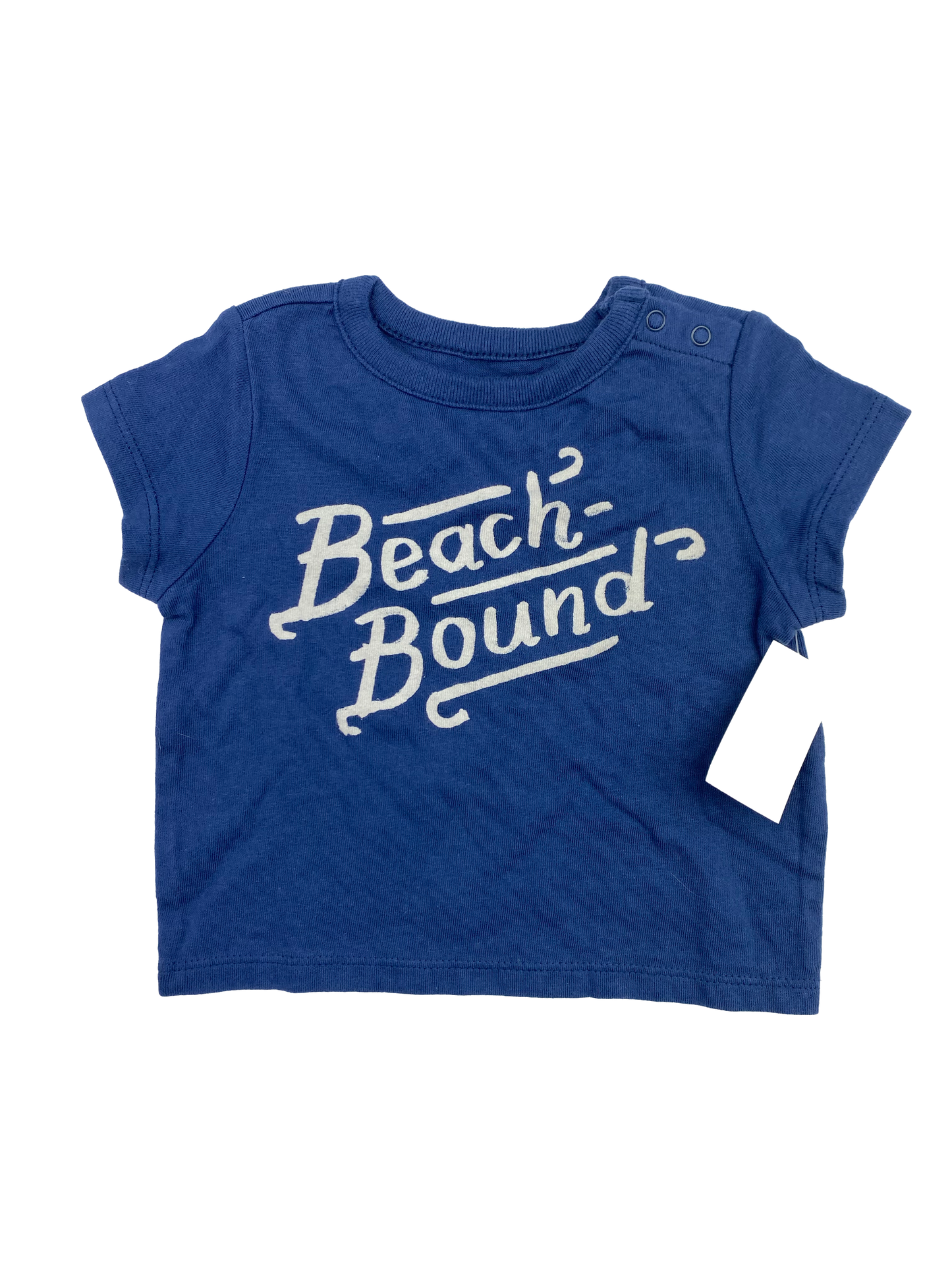 Baby Gap Blue T-Shirt with "Beach Bound" 0-3M