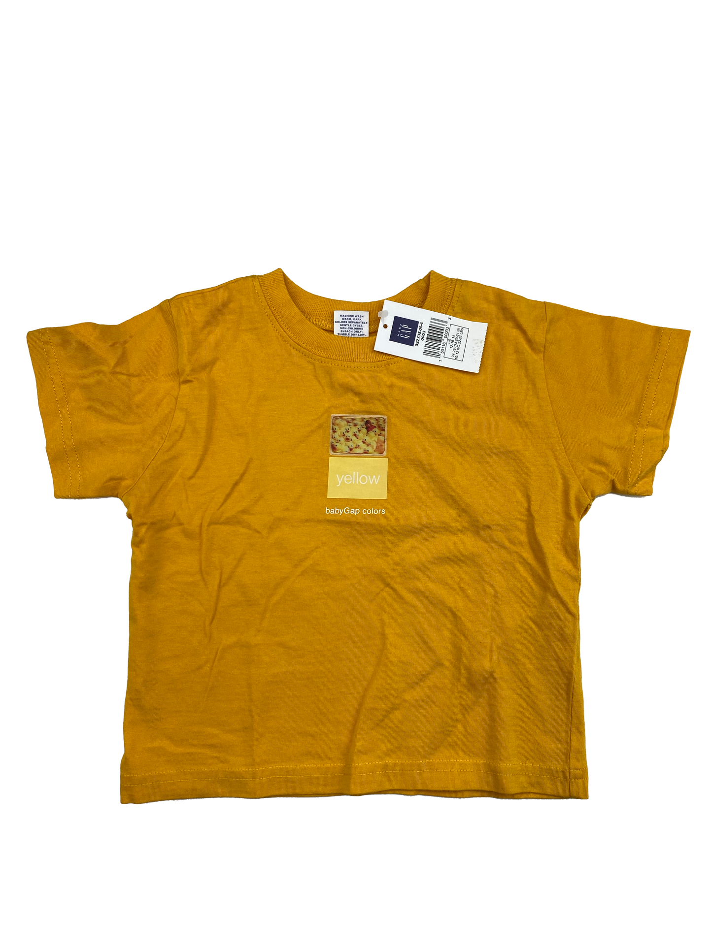 Baby Gap Yellow T-Shirt with "Yellow" Duckies 12-18M