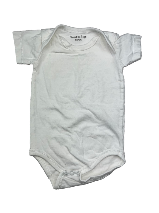 Sweet & Soft White Onesie 0-3M