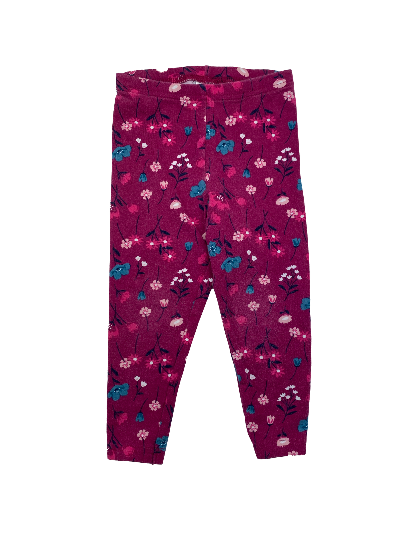 Carter's Pink Leggings with Flowers 24M