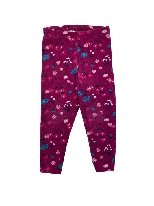 Carter's Pink Leggings with Flowers 24M