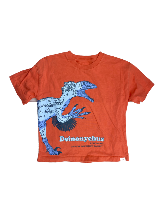 Baby Gap Orange T-Shirt with Dinosaur & Hawk 4T