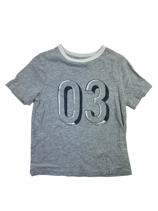 Old Navy Grey T-Shirt with "03" 4T