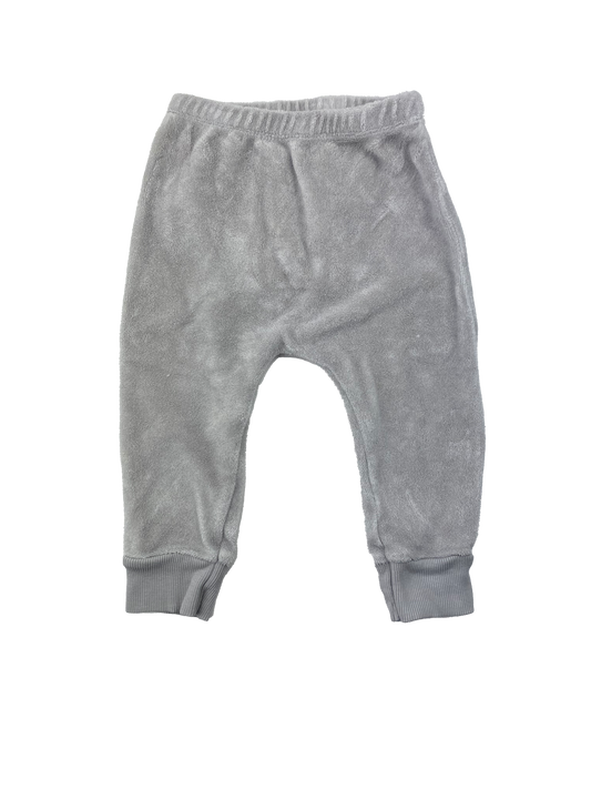 Carter's Grey Terry Cloth Harem Pants with Bear Face on Bum 9M